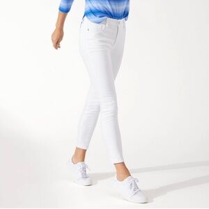 Tommy Bahama Ella Twill High-Rise Ankle Jeans
